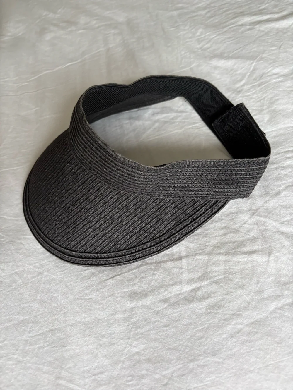 Black Ribbed Sun Visor - Picture 3 of 5